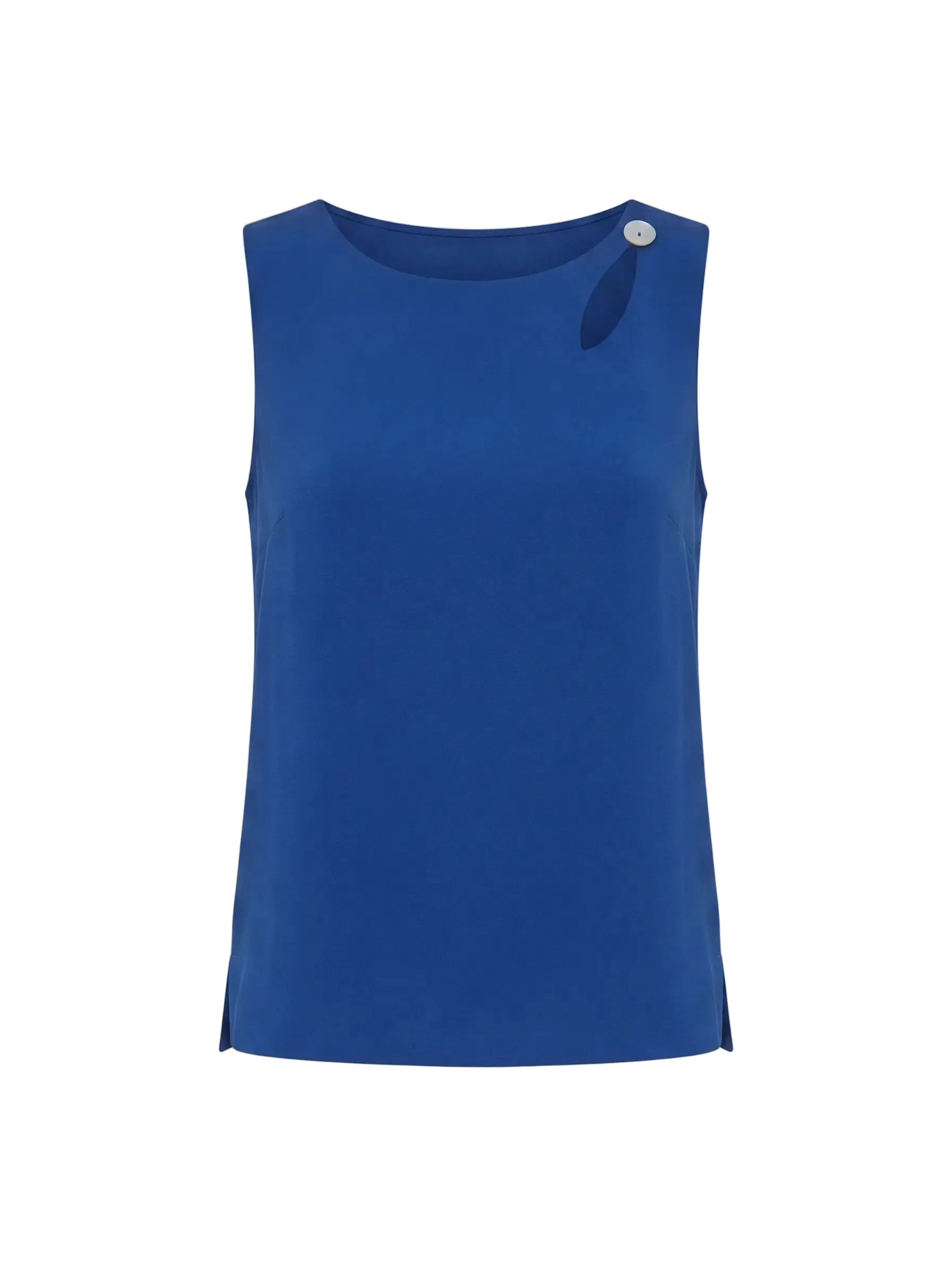 Canotta Fluida con Cut-Out e Bottone Madreperla DORABELLA