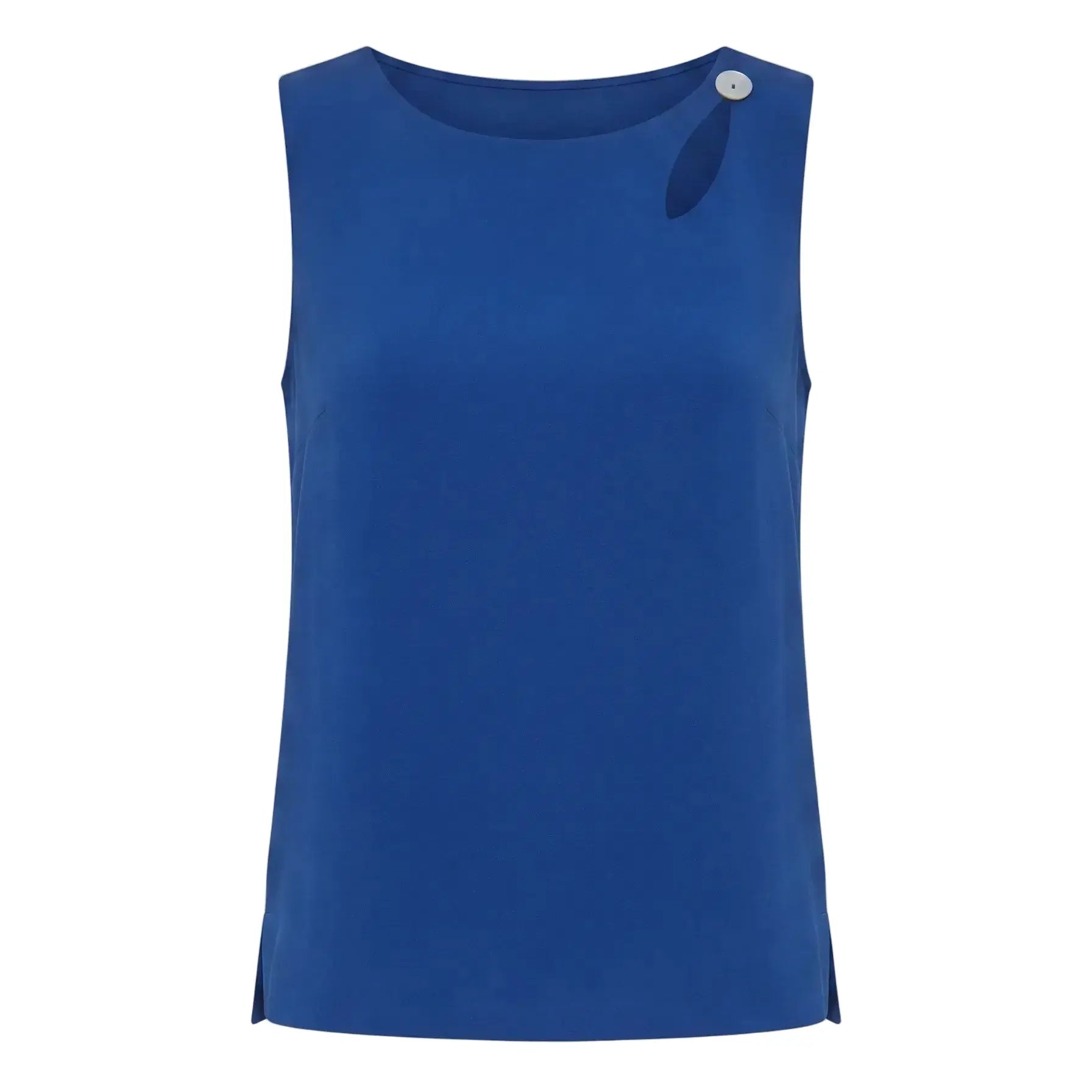Canotta Fluida con Cut-Out e Bottone Madreperla DORABELLA