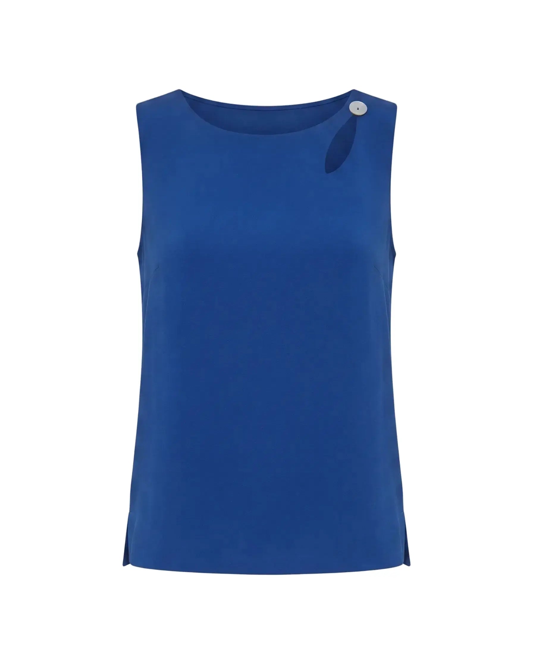 Canotta Fluida con Cut-Out e Bottone Madreperla DORABELLA
