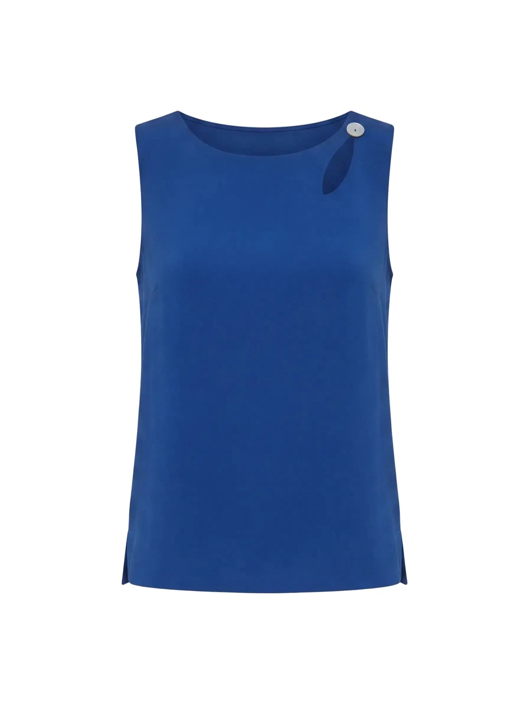 Canotta Fluida con Cut-Out e Bottone Madreperla DORABELLA