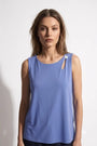 Canotta Fluida con Cut-Out e Bottone Madreperla DORABELLA