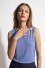 Canotta Fluida con Cut-Out e Bottone Madreperla DORABELLA