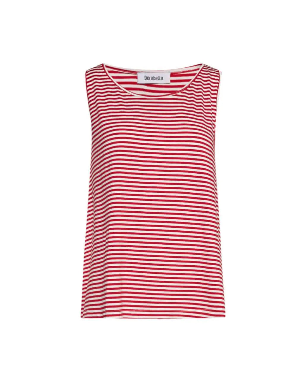 Canotta basic righe LATTE-ROSSO DORABELLA