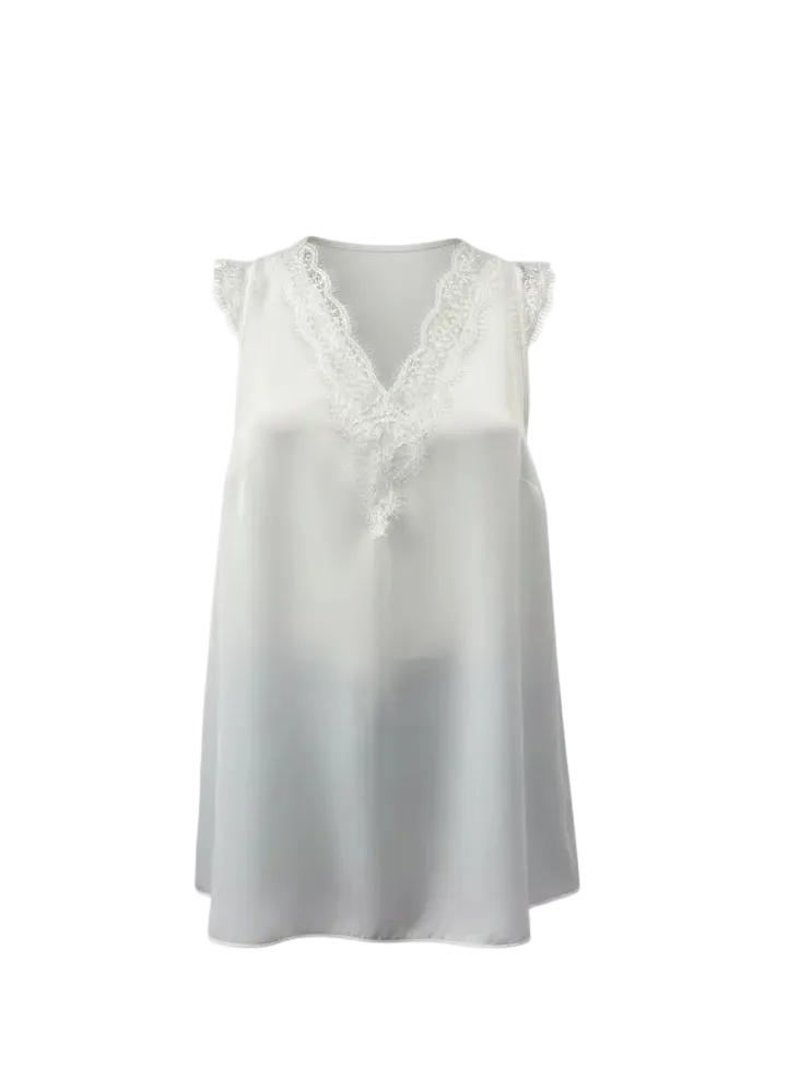 Canotta con pizzo DORABELLA