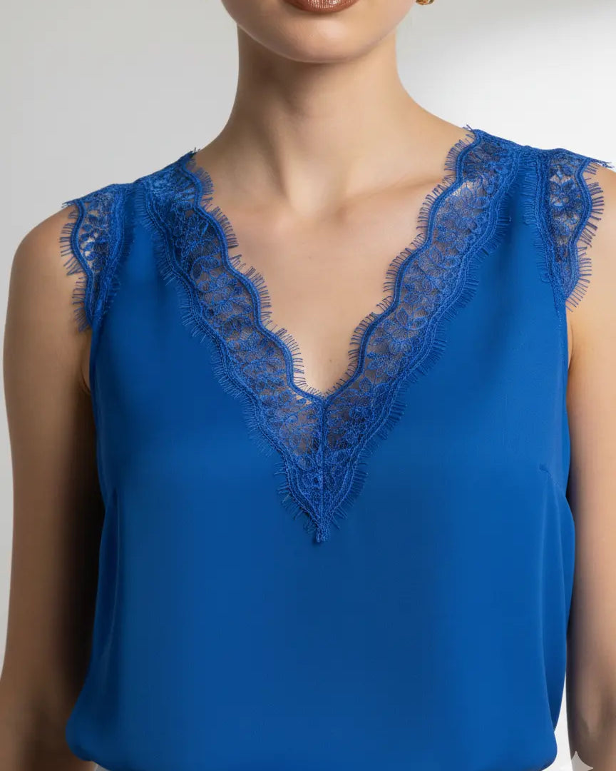 Canotta con pizzo DORABELLA