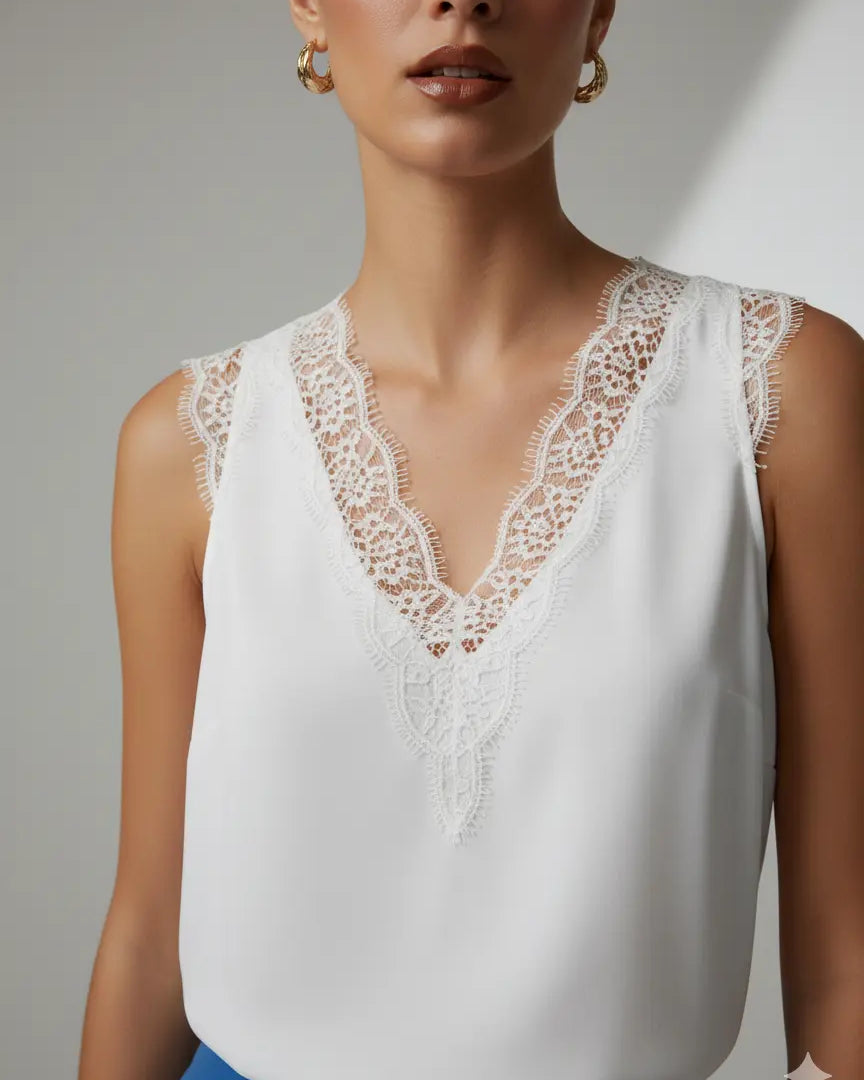 Canotta con pizzo DORABELLA