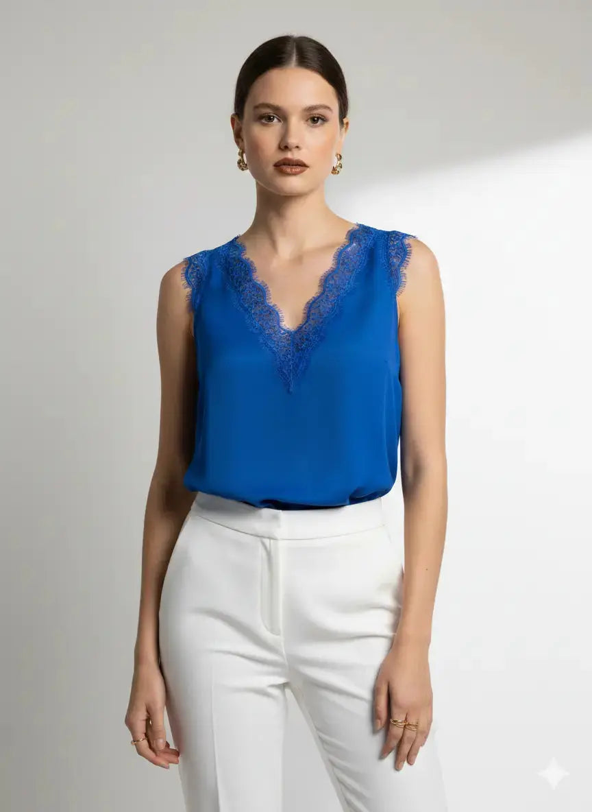 Canotta con pizzo DORABELLA