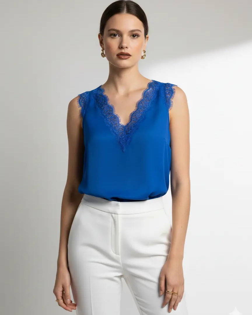 Canotta con pizzo DORABELLA