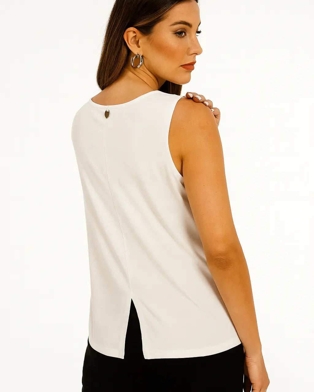 Canotta fantasia con scollo a "V" DORABELLA