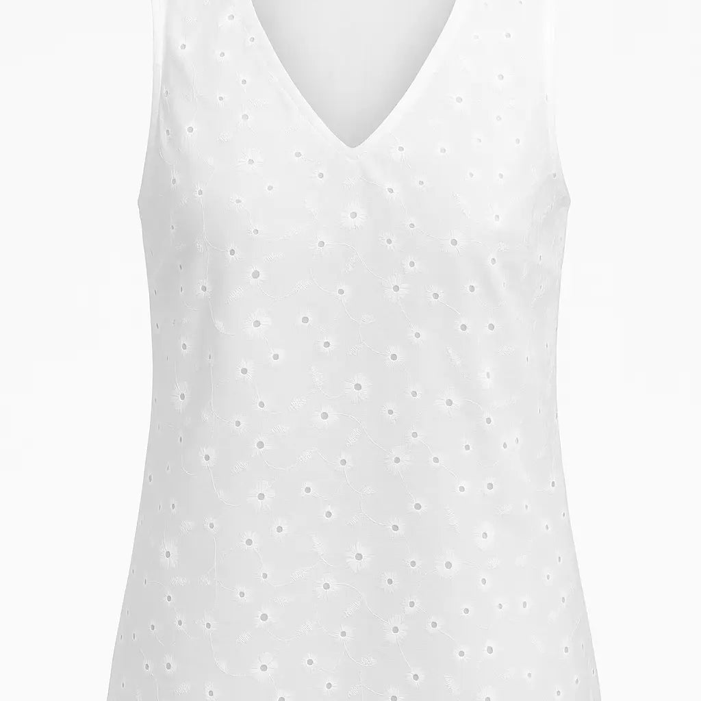 Canotta fantasia con scollo a "V" DORABELLA