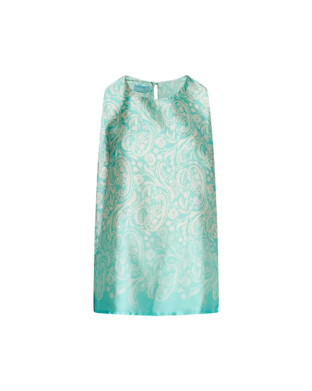 Canotta in raso in fantasia paisley MENTA DORABELLA