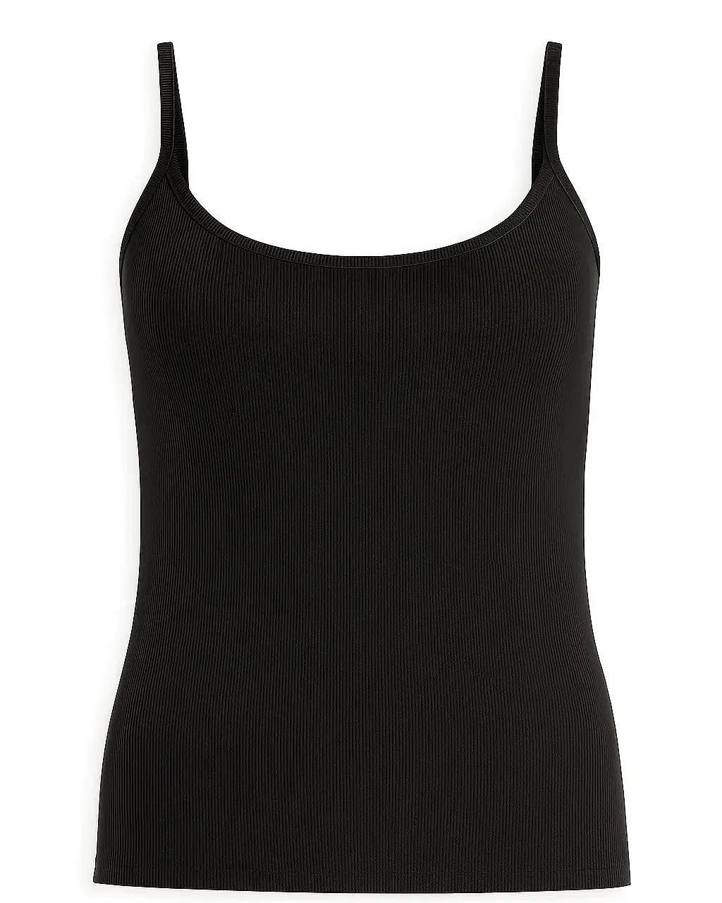Canotta slim fit a bretelline in costina Unica by Dorabella Nero-Taglia-Unica-Curvy-fino-alla-54