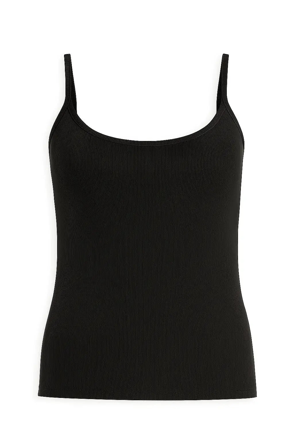 Canotta slim fit a bretelline in costina Unica by Dorabella Nero-Taglia-Unica-Curvy-fino-alla-54