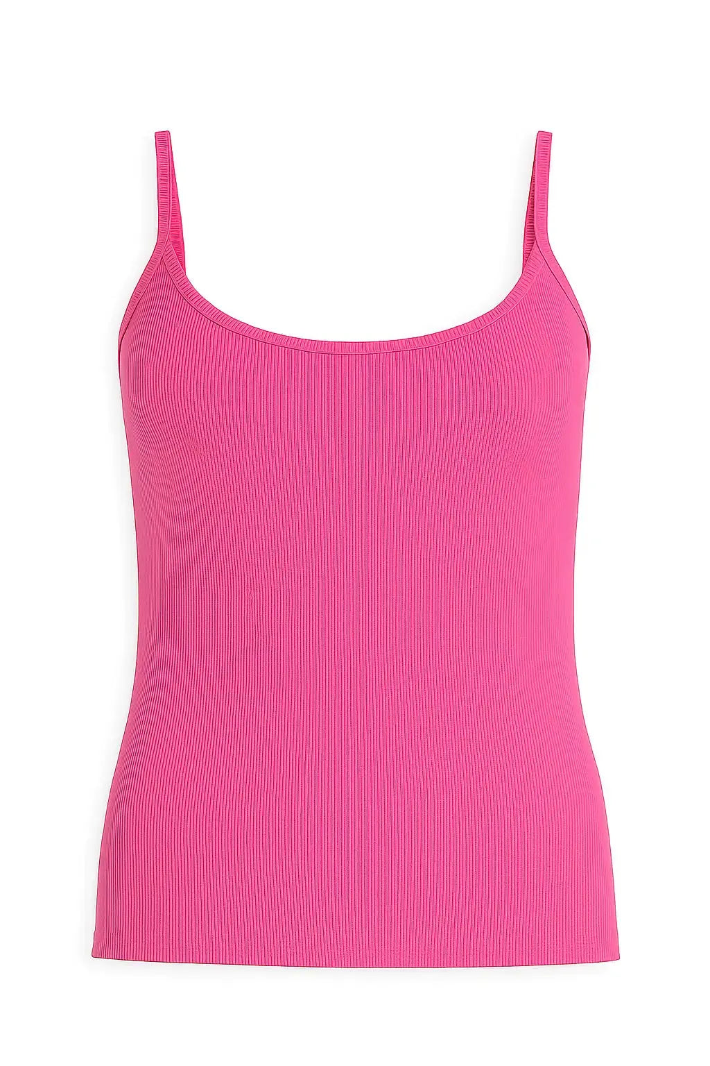 Canotta slim fit a bretelline in costina Unica by Dorabella rosa-bubble-Taglia-Unica-Curvy-fino-alla-54