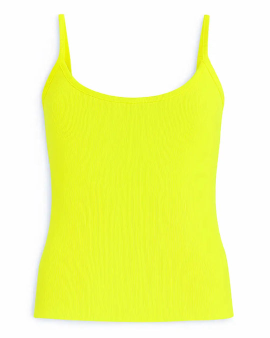 Canotta slim fit a bretelline in costina Unica by Dorabella