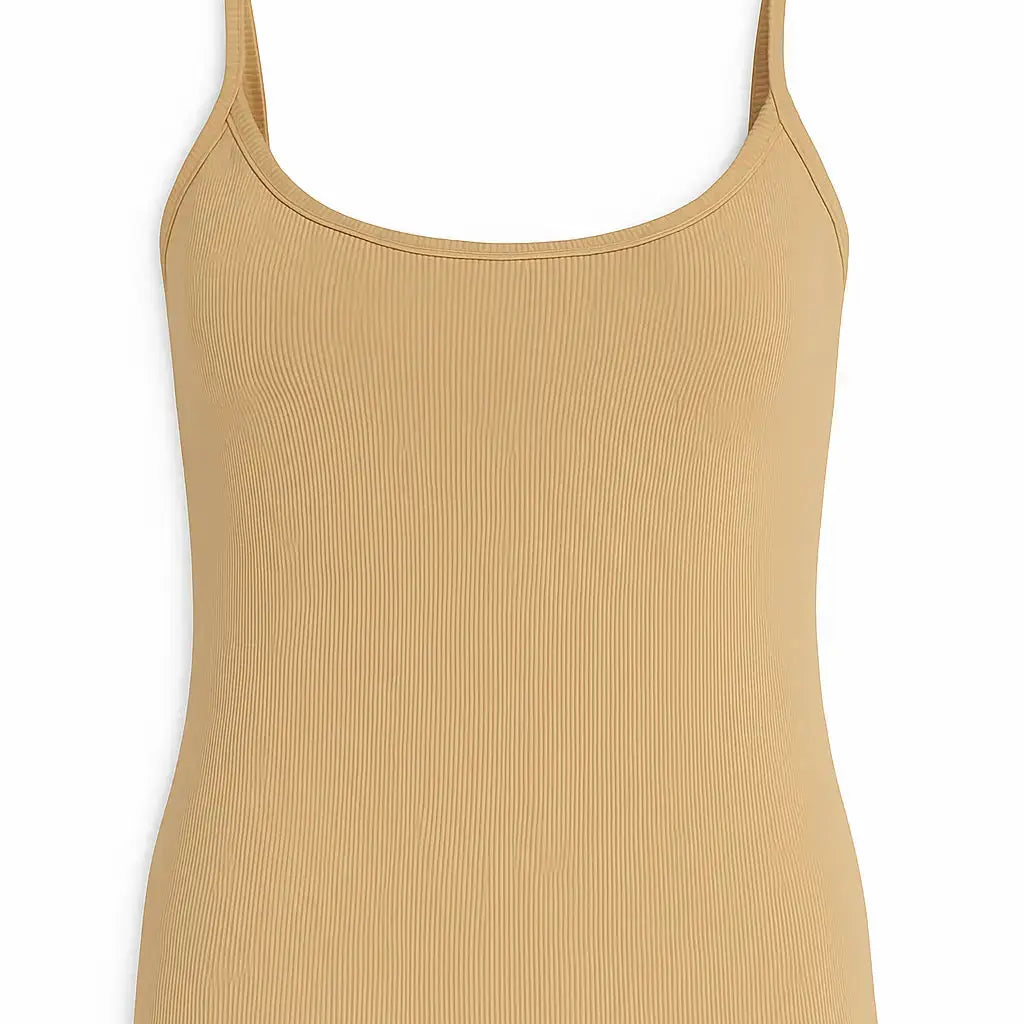 Canotta slim fit a bretelline in costina Unica by Dorabella
