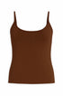 Canotta slim fit a bretelline in costina Unica by Dorabella Marrone-Taglia-Unica-Curvy-fino-alla-54