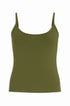 Canotta slim fit a bretelline in costina Unica by Dorabella Verde-oliva-Taglia-Unica-Curvy-fino-alla-54