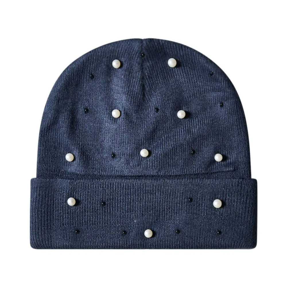 Cappello con perle BLU-NAVY DORABELLA Un