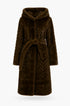 Cappotto Lungo in Eco-Pelliccia con Cappuccio IRONICA Taglia unica (44/46 o M/L) / Cioccolato