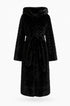 Cappotto Lungo in Eco-Pelliccia con Cappuccio IRONICA Taglia unica (44/46 o M/L) / Nero