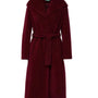 Cappotto a vestaglia con cintura e cappuccio BORDEAUX DORABELLA