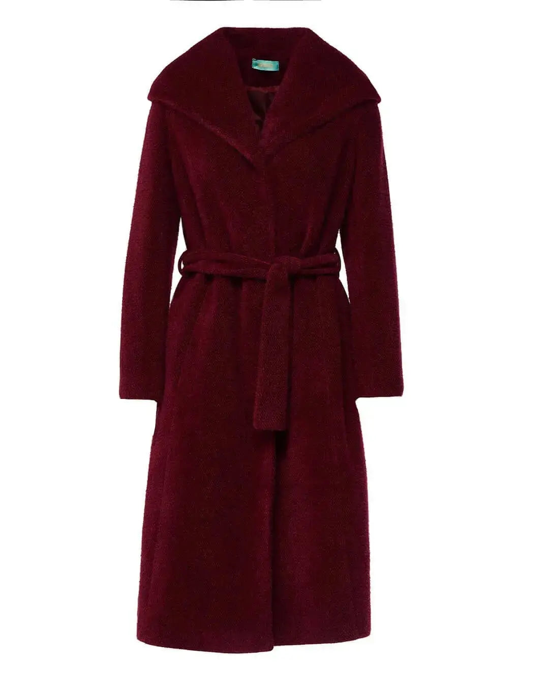 Cappotto a vestaglia con cintura e cappuccio BORDEAUX DORABELLA
