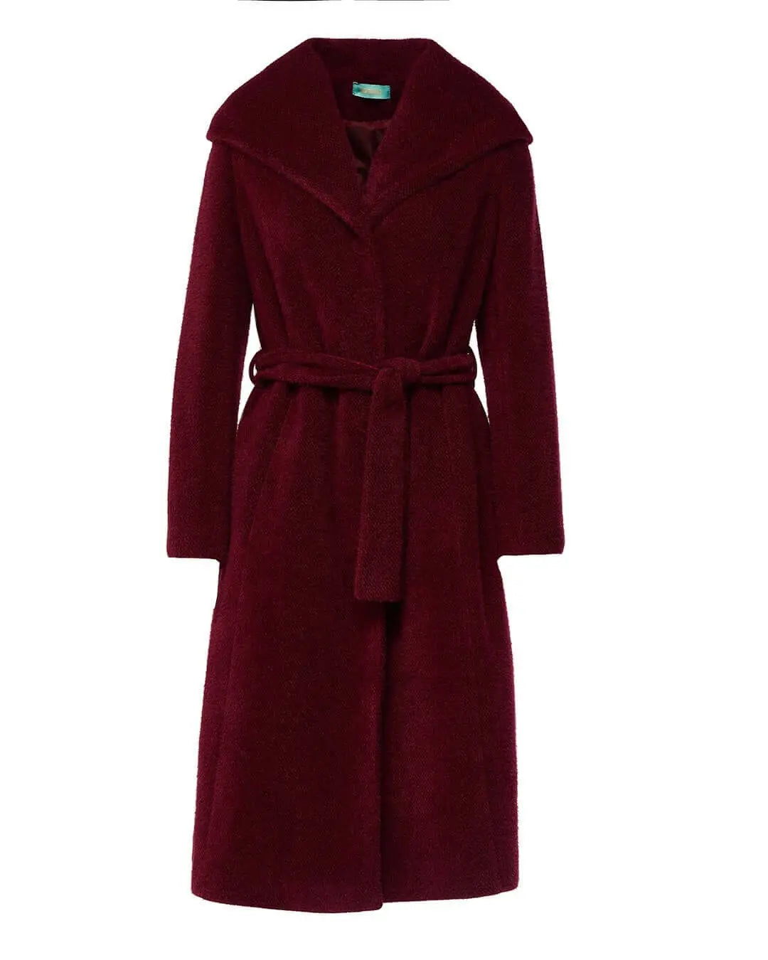 Cappotto a vestaglia con cintura e cappuccio BORDEAUX DORABELLA