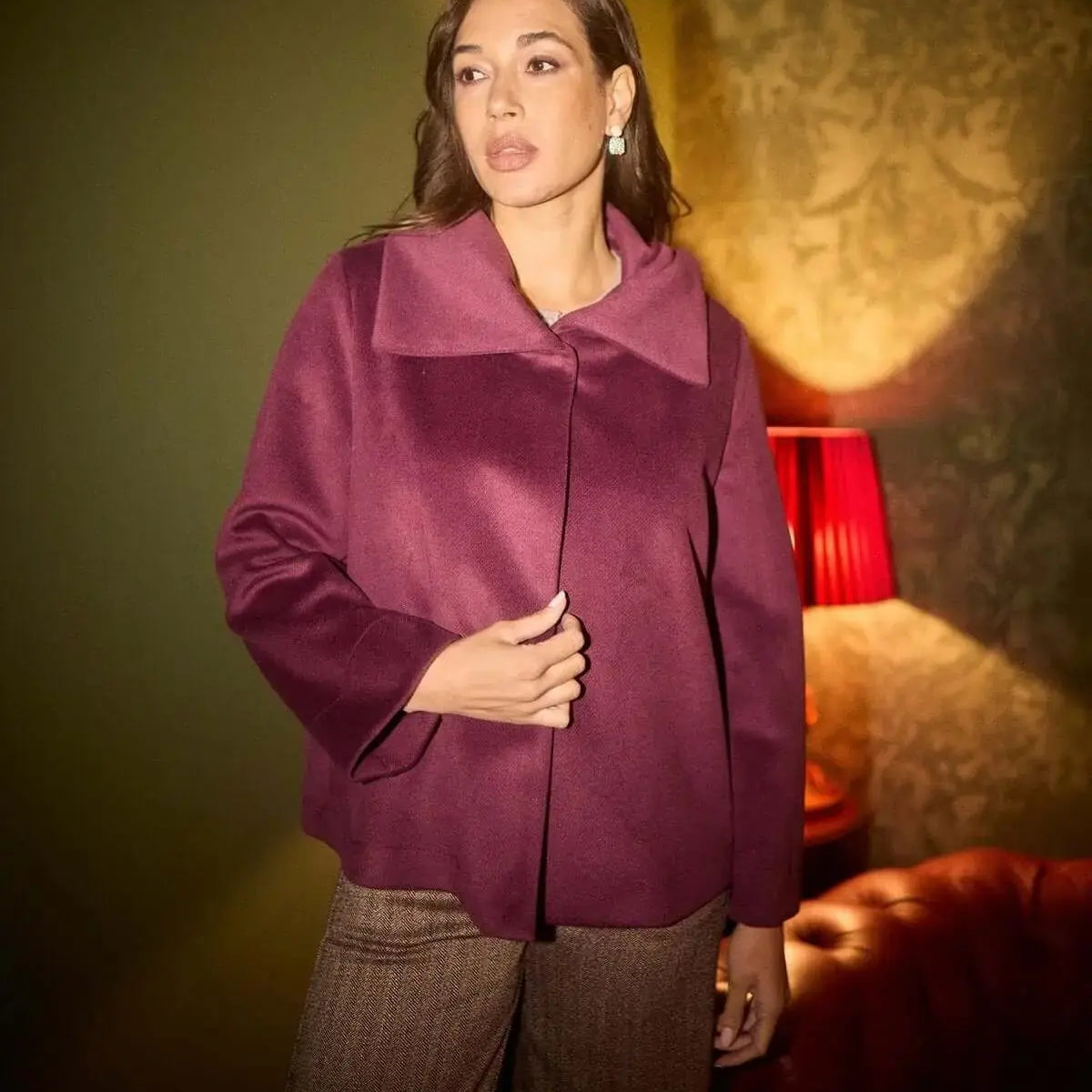 Cappotto caban monopetto con colletto MALVA DORABELLA XXXL