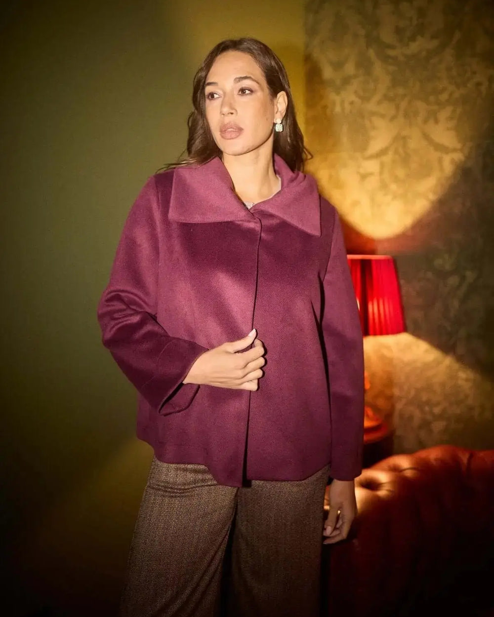 Cappotto caban monopetto con colletto MALVA DORABELLA XXXL