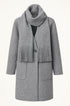 Cappotto con Sciarpa Coordinata IRONICA Taglia unica (44/46 o M/L) / Grigio Medio