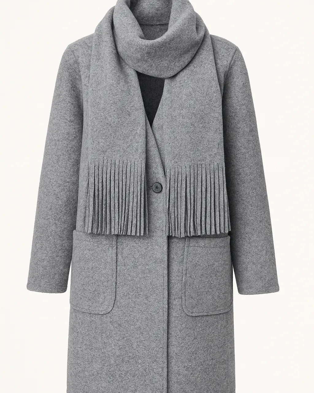 Cappotto con Sciarpa Coordinata IRONICA Taglia unica (44/46 o M/L) / Grigio Medio