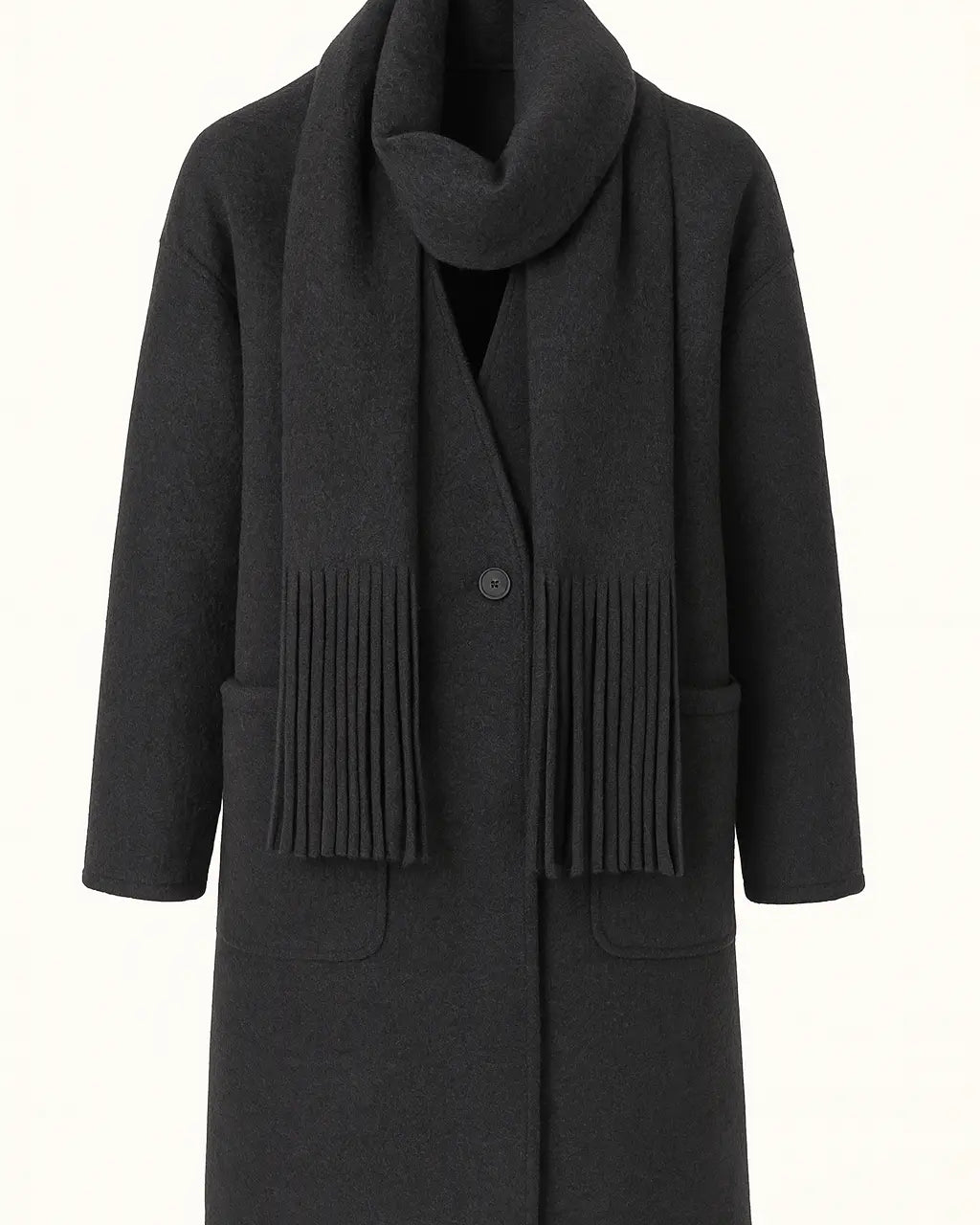 Cappotto con Sciarpa Coordinata IRONICA Taglia unica (44/46 o M/L) / Nero