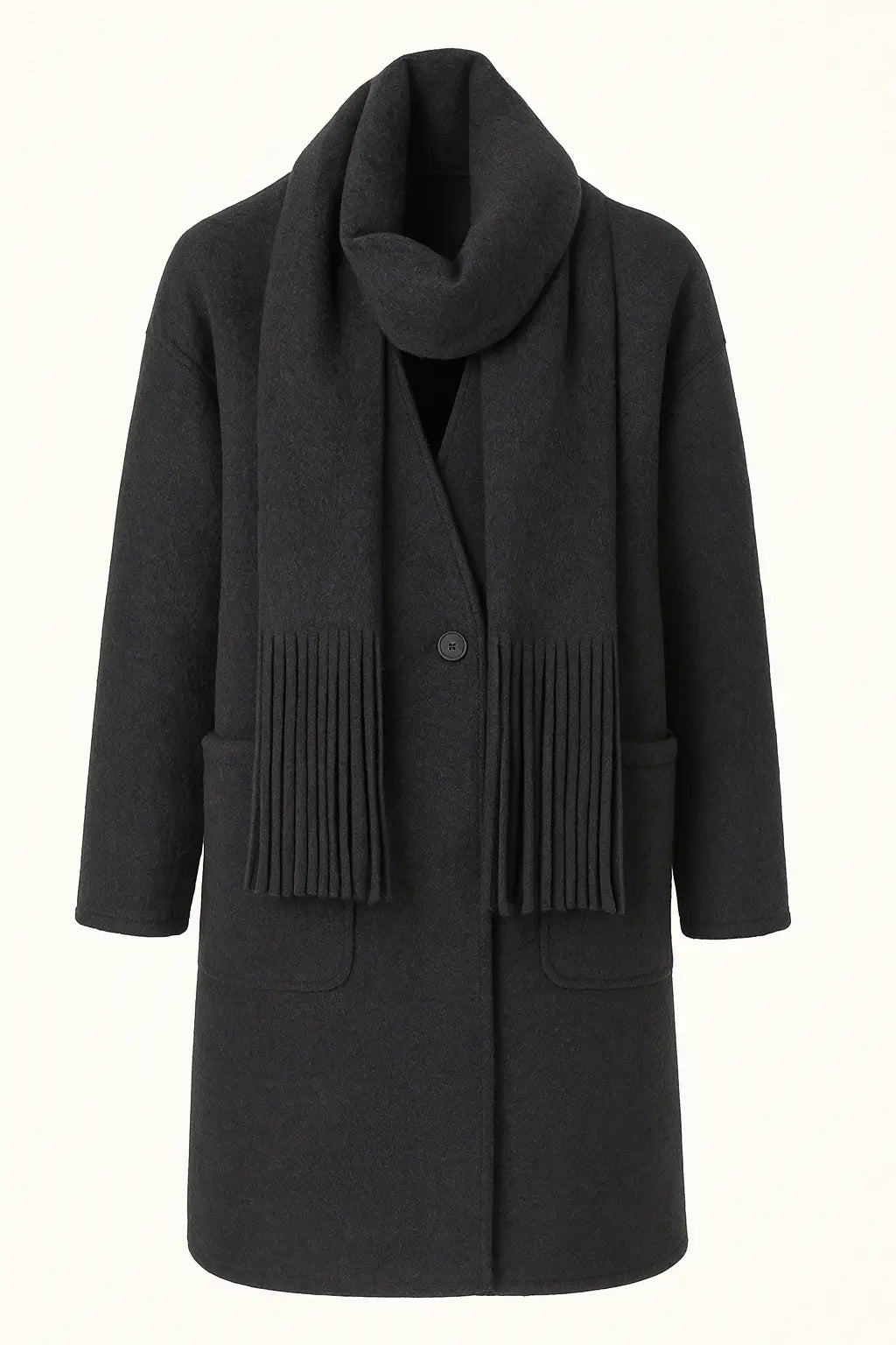 Cappotto con Sciarpa Coordinata IRONICA Taglia unica (44/46 o M/L) / Nero