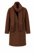 Cappotto con Sciarpa Coordinata IRONICA Taglia unica (44/46 o M/L) / Cacao