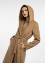 Cappotto con cappuccio e fusciacca DORABELLA