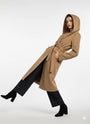 Cappotto con cappuccio e fusciacca DORABELLA