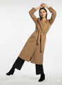 Cappotto con cappuccio e fusciacca DORABELLA