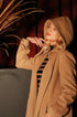 Cappotto con cappuccio e fusciacca DORABELLA