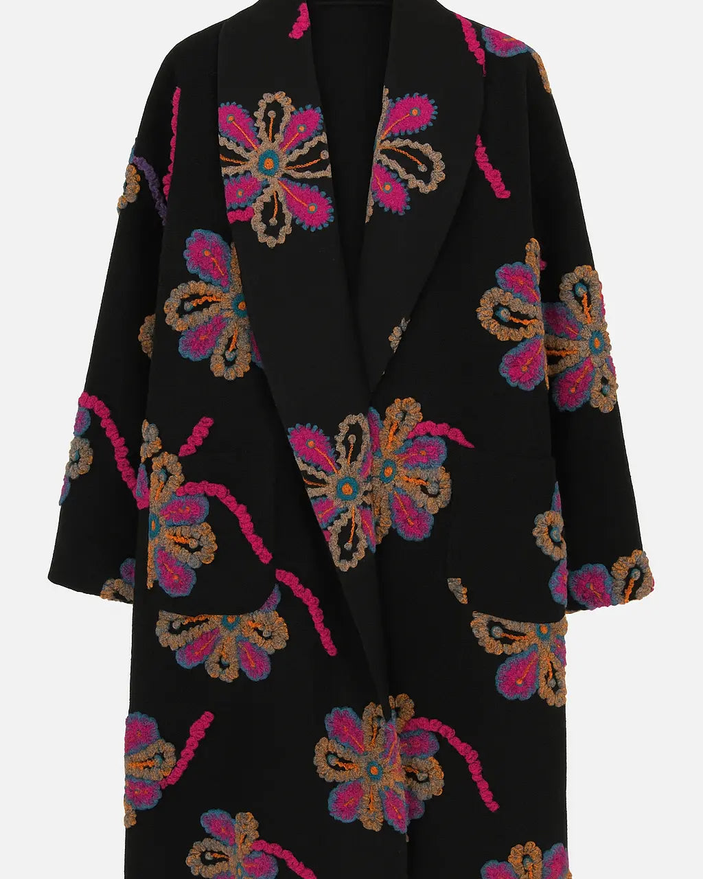 Cappotto con motivo floreale UNICA by Ironica Taglia unica (44/46 o M/L) / Nero