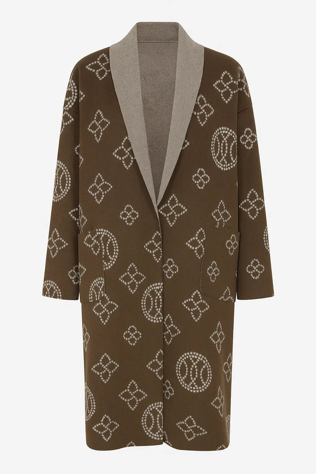 Cappotto con motivo geometrico UNICA by Ironica