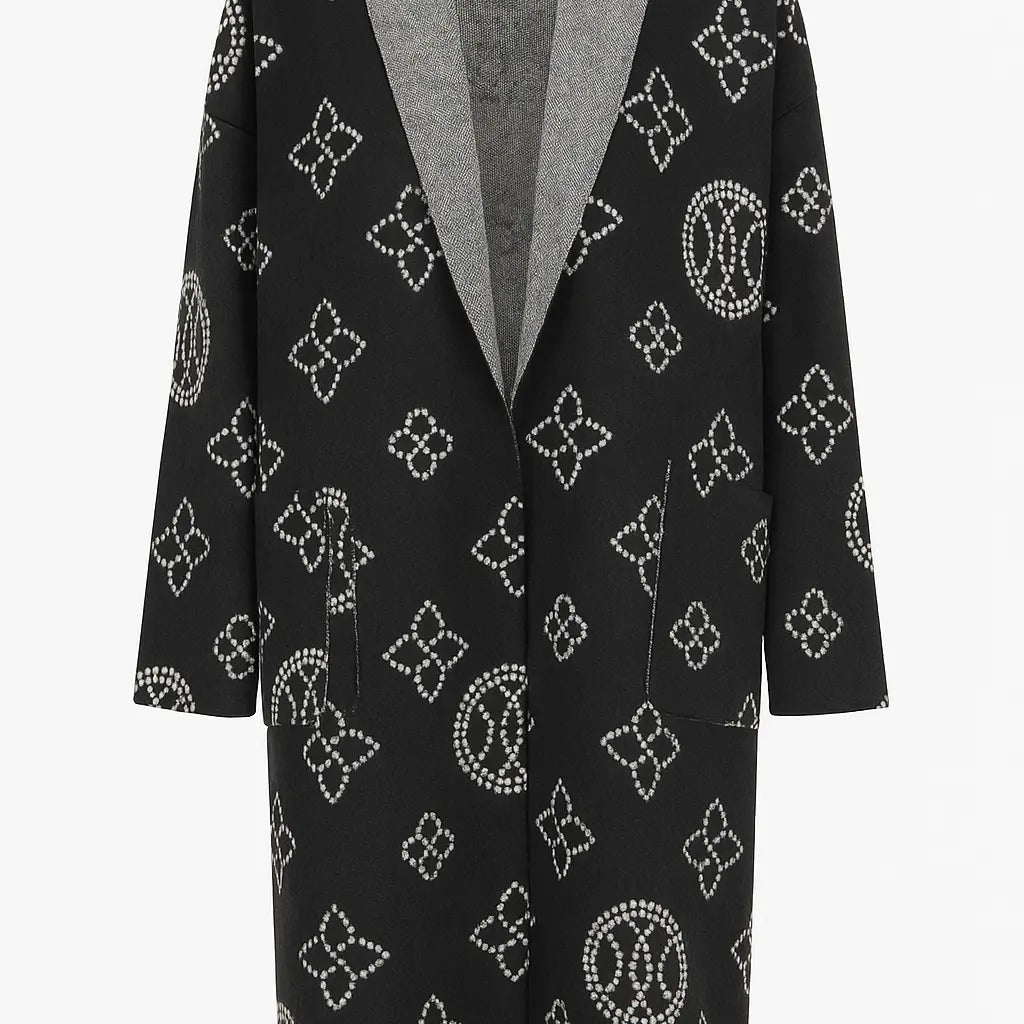 Cappotto con motivo geometrico UNICA by Ironica