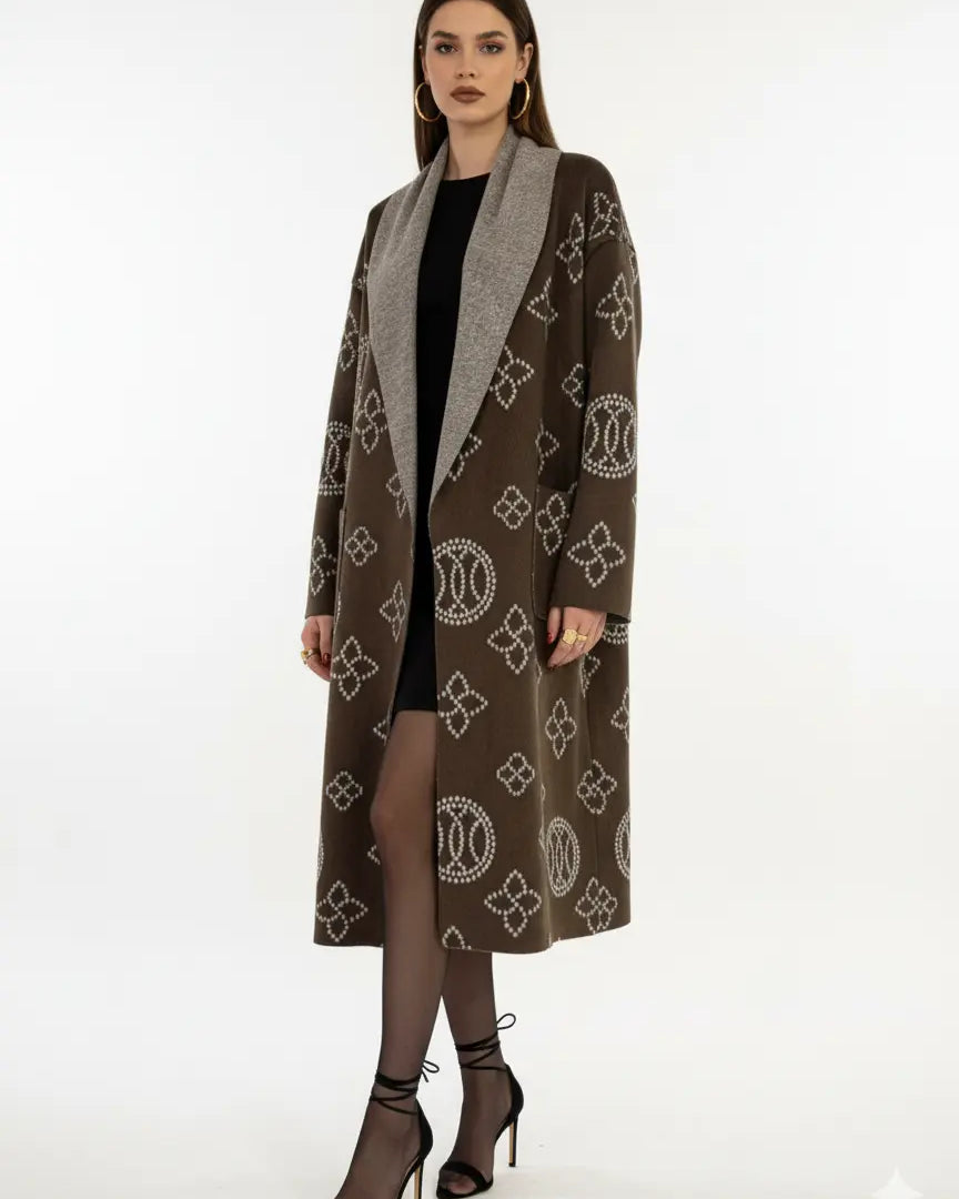 Cappotto con motivo geometrico UNICA by Ironica