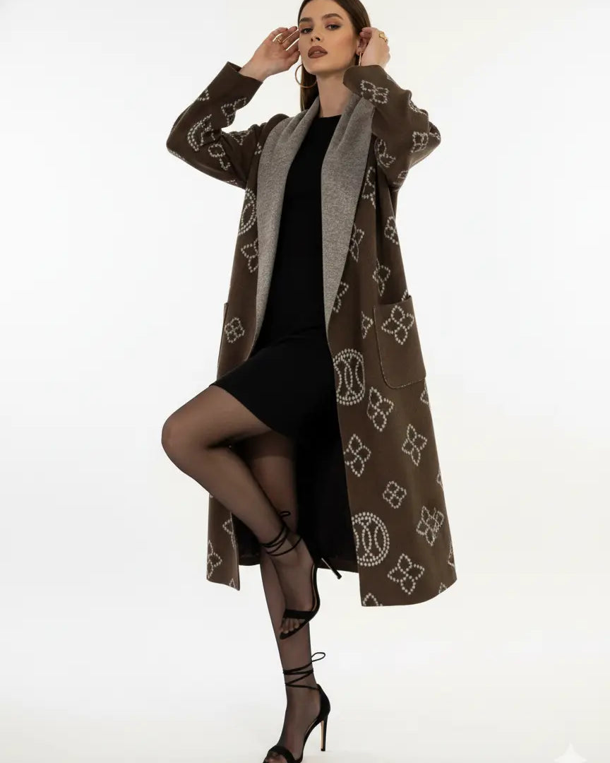Cappotto con motivo geometrico UNICA by Ironica