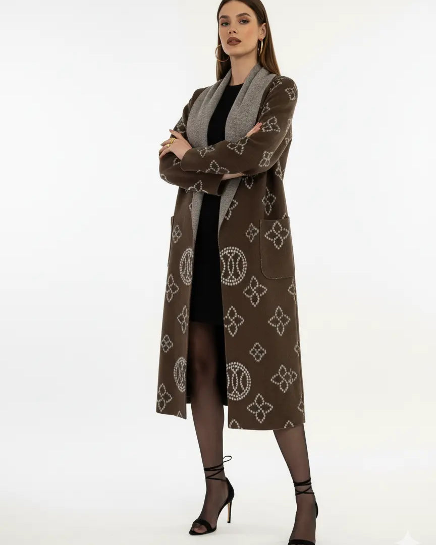 Cappotto con motivo geometrico UNICA by Ironica