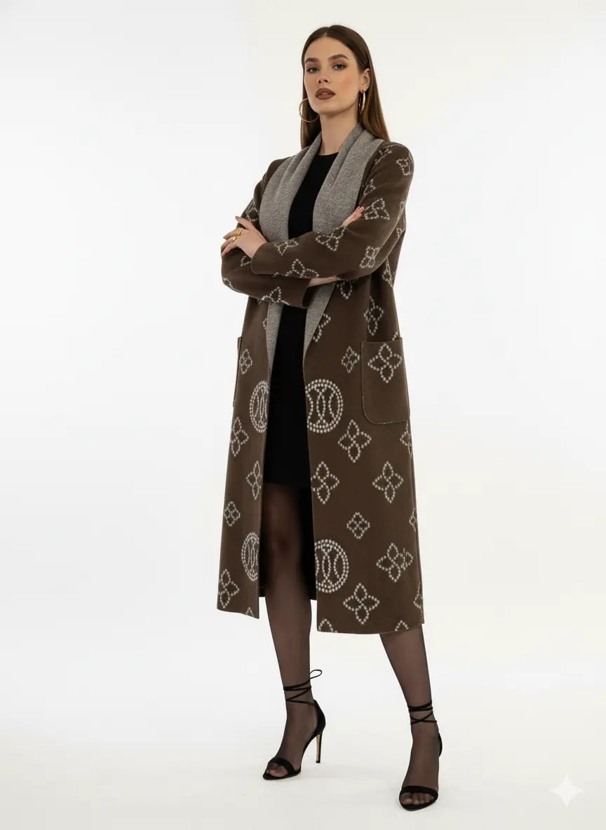 Cappotto con motivo geometrico UNICA by Ironica