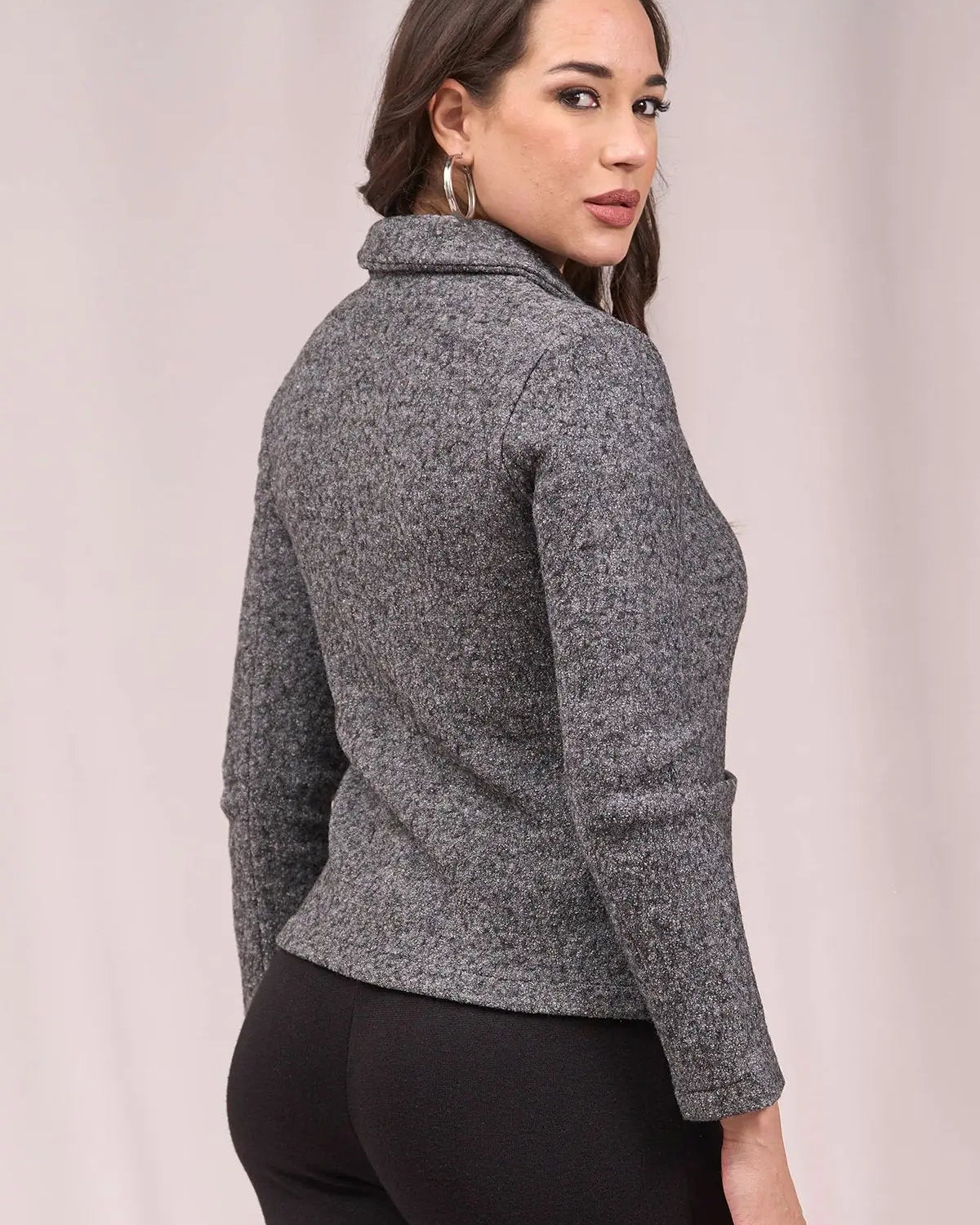 Cappotto corto con bottoni e tasche ANTRACITE IRONICA