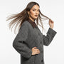 Cappotto fantasia spigata con collo in eco pelle UNICA by Ironica