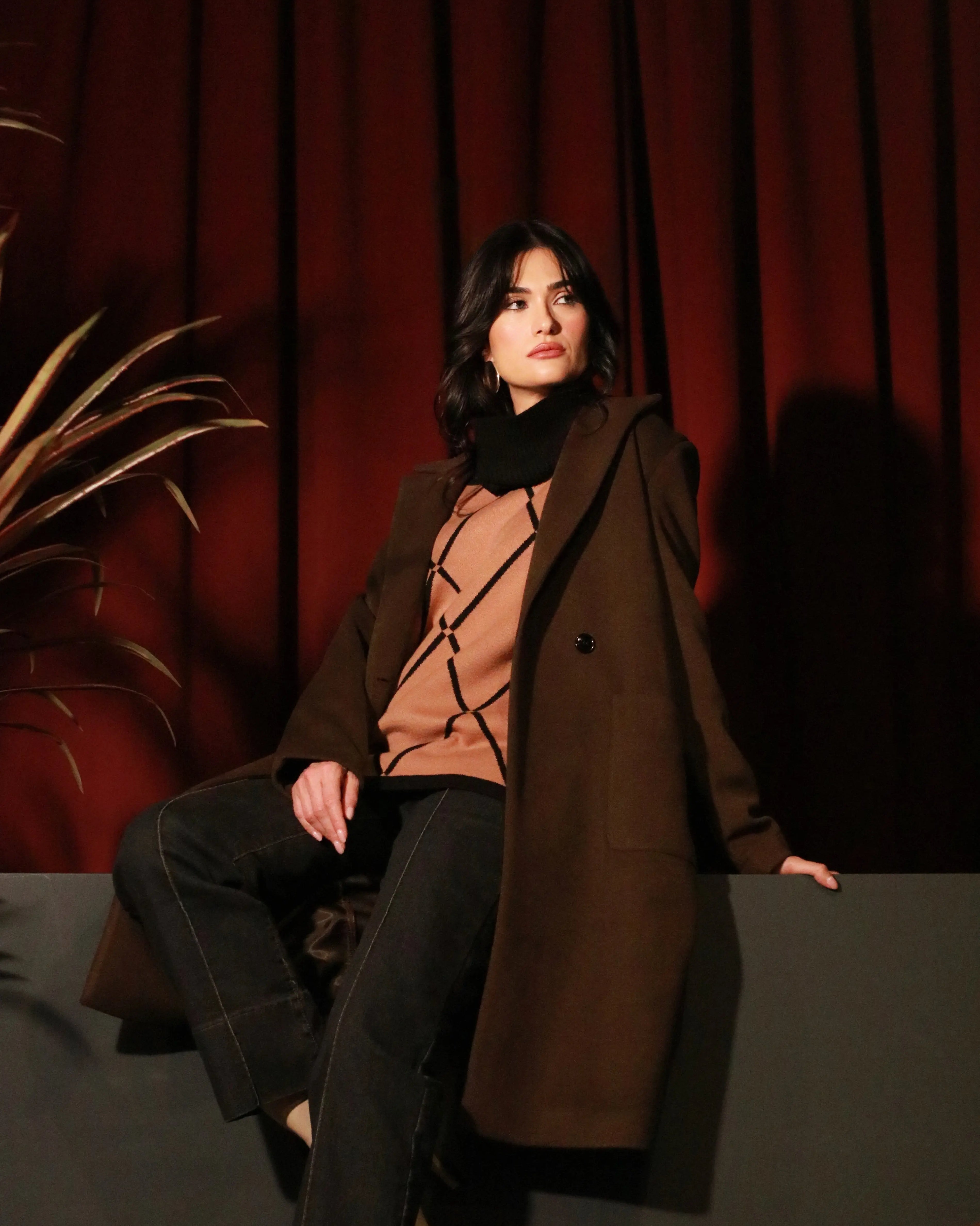 Cappotto lungo con tasche DORABELLA