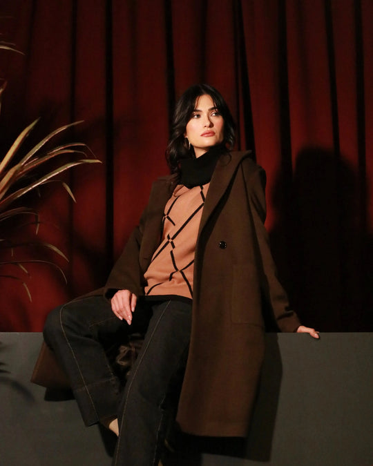 Cappotto lungo con tasche DORABELLA